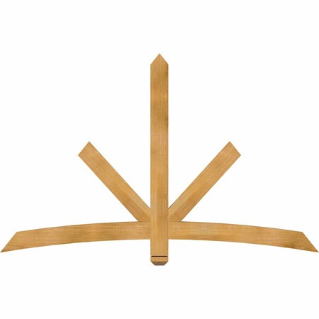 Ekena Millwork Alberta Rough Sawn Timber Gable Bracket, Western Red Cedar, 72"W x 45"H x 2"D x 4"F, 15/12 Pitch GBW072X45X0204ALB00RWR